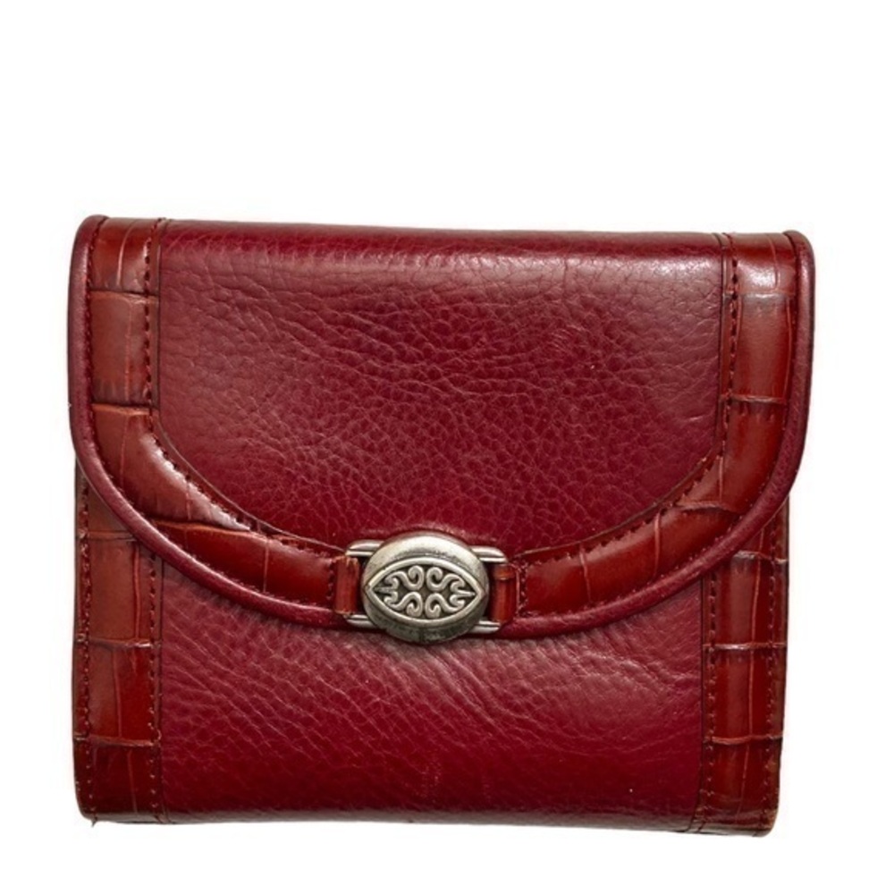 Brighton red leather wallet organizer